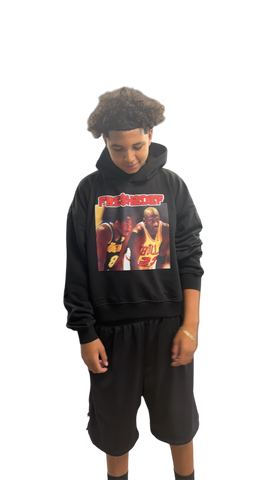 (Copy) Kobe vs Jordan The STUDENT VS THE TEACHER  FRE$H2DEF crop hoodie