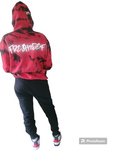 MJ RED tyedye GLOW IN DARK AND REFLECTIVE HOODIE