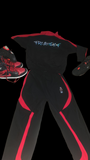 Glow Mj red & black track suit
