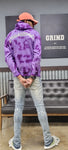 Halloween purple tie dye FRE$H2DEF HOODIE