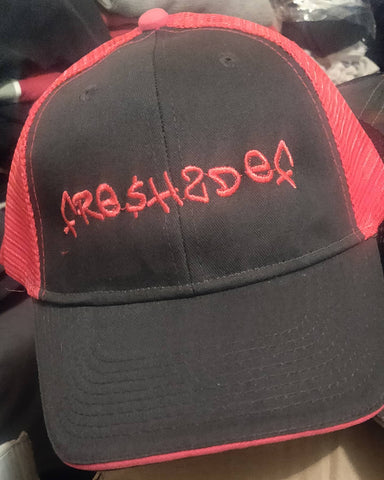 Hot pink black FRE$H2DEF TRUCKER HAT