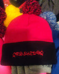 Chicago Red black FRE$H2DEF POM BEANIE