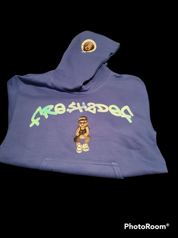 (KIDs)Nipsey blue glow n dark FRE$H2DEF MAN KIDS HOODIE