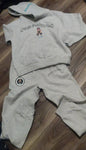 kids joggersuit with silver  reflective 3m